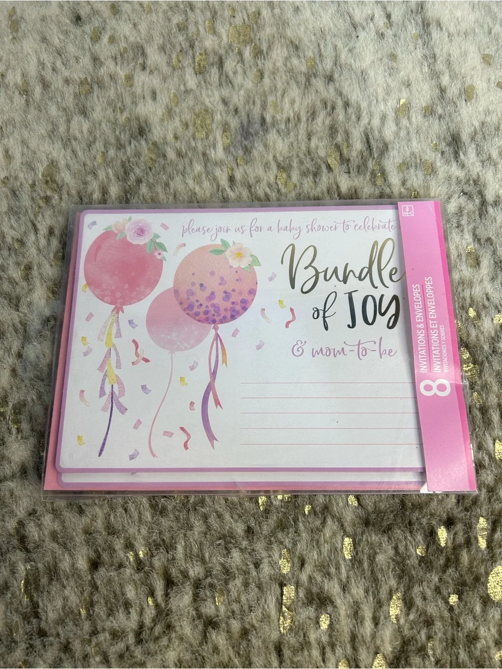 5 for $25🔥Baby Shower Pink Invitations- Set of 8- New
